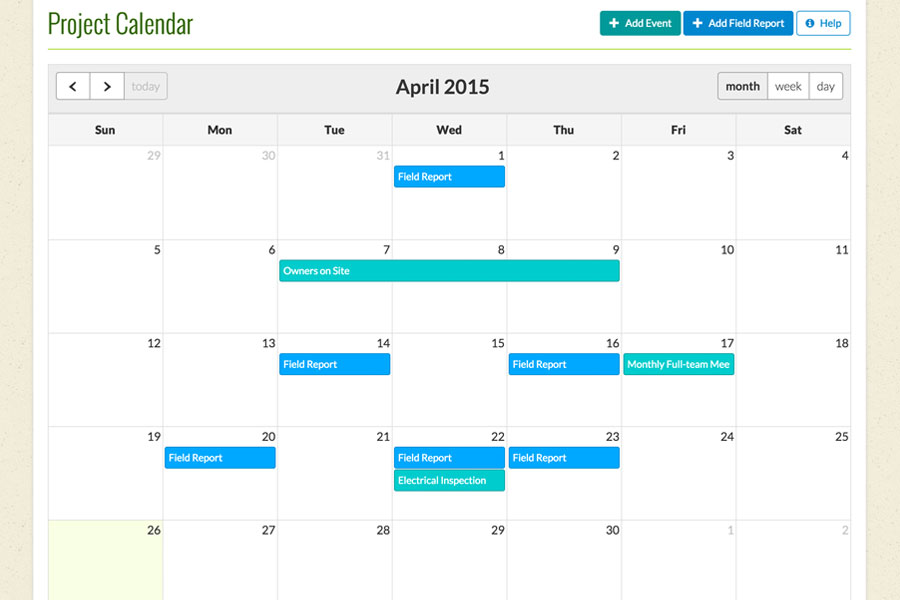 project management calendars